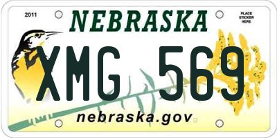 NE license plate XMG569