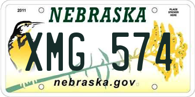 NE license plate XMG574