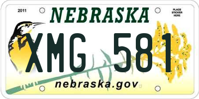 NE license plate XMG581