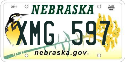 NE license plate XMG597