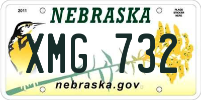 NE license plate XMG732