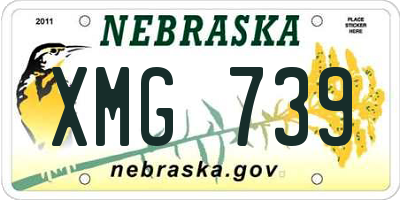 NE license plate XMG739