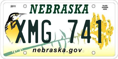 NE license plate XMG741