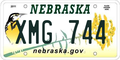NE license plate XMG744