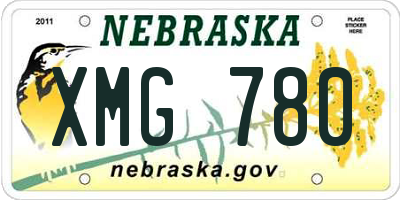 NE license plate XMG780
