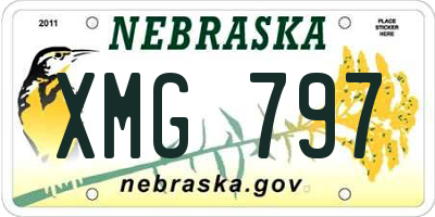 NE license plate XMG797