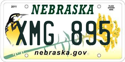 NE license plate XMG895