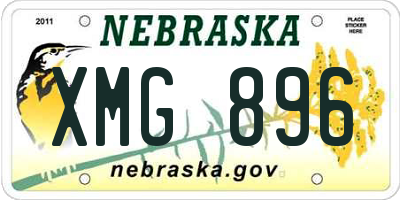 NE license plate XMG896