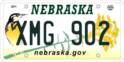 NE license plate XMG902