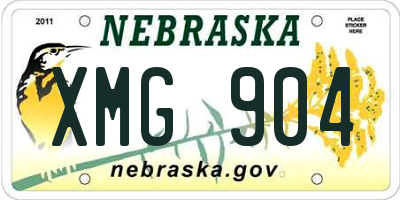 NE license plate XMG904