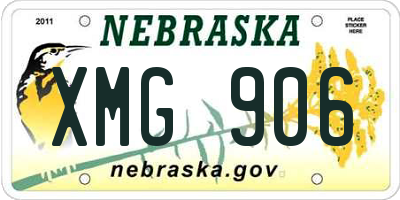 NE license plate XMG906