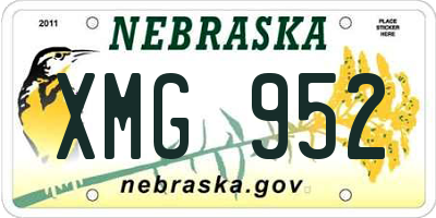 NE license plate XMG952