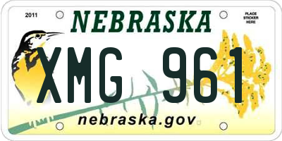 NE license plate XMG961