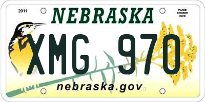 NE license plate XMG970