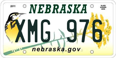 NE license plate XMG976