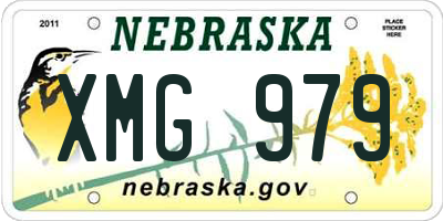 NE license plate XMG979
