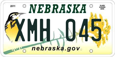 NE license plate XMH045