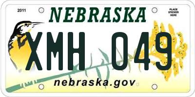 NE license plate XMH049