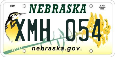 NE license plate XMH054