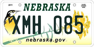 NE license plate XMH085