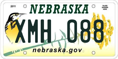 NE license plate XMH088
