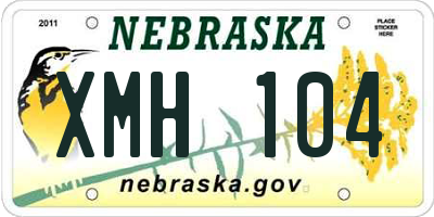 NE license plate XMH104