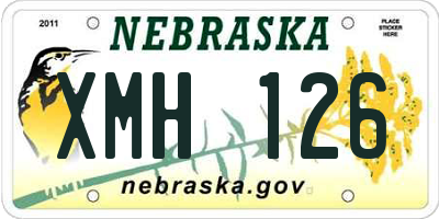 NE license plate XMH126