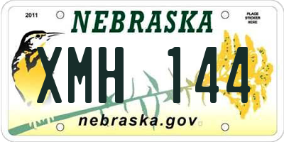 NE license plate XMH144