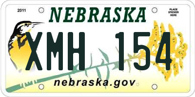 NE license plate XMH154