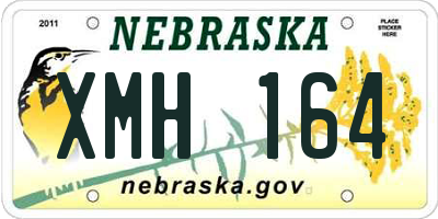 NE license plate XMH164