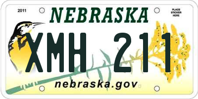 NE license plate XMH211