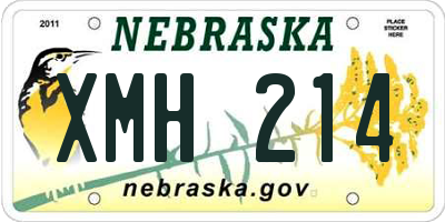 NE license plate XMH214
