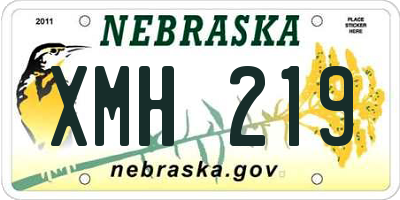 NE license plate XMH219