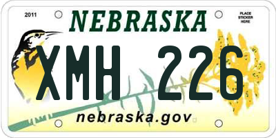 NE license plate XMH226