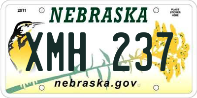 NE license plate XMH237