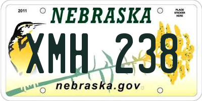 NE license plate XMH238