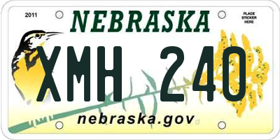NE license plate XMH240