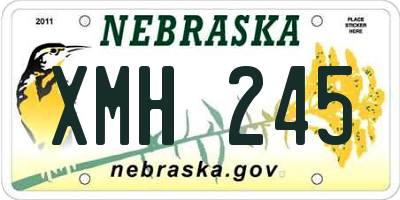 NE license plate XMH245