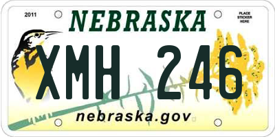 NE license plate XMH246