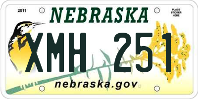 NE license plate XMH251