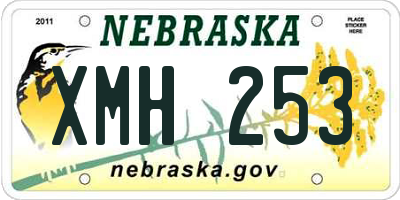 NE license plate XMH253