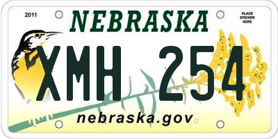 NE license plate XMH254