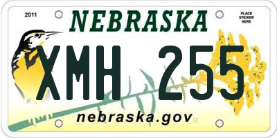 NE license plate XMH255