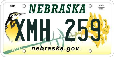 NE license plate XMH259