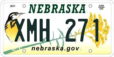 NE license plate XMH271