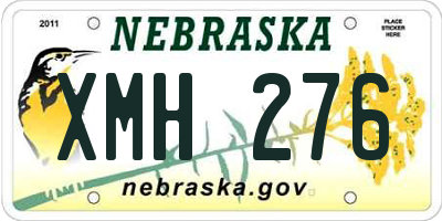 NE license plate XMH276