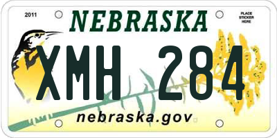 NE license plate XMH284