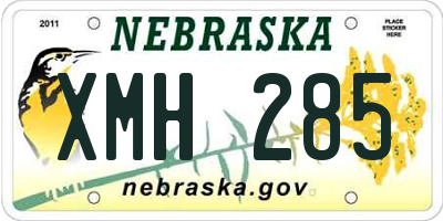 NE license plate XMH285