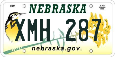 NE license plate XMH287