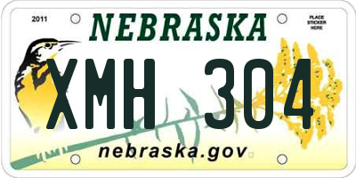 NE license plate XMH304